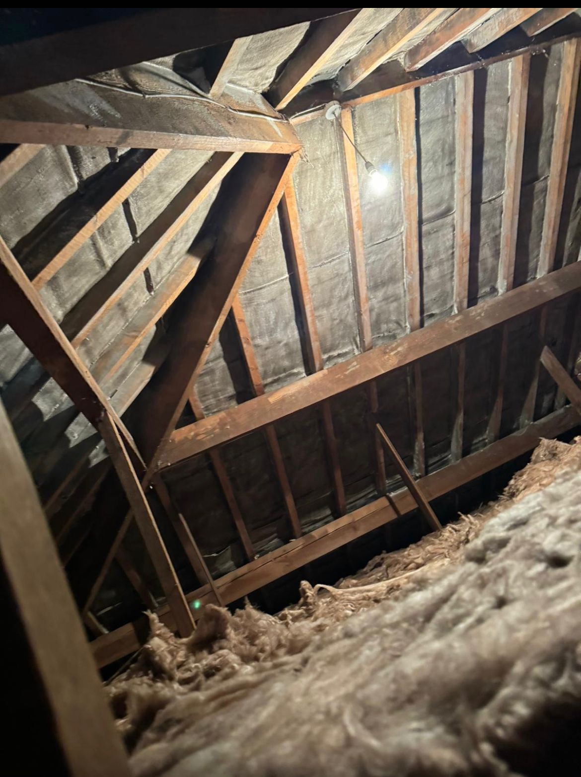 Attic With Angled Beams – after